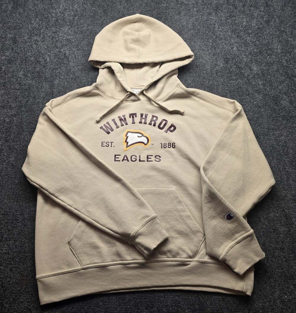 Winthrop University Eagles Champion Hoodie Pullover Sweatshirt Hooded Medium